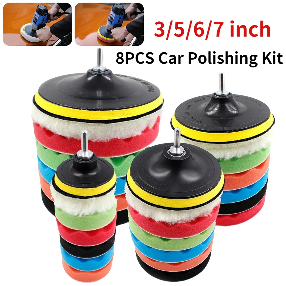 3/5/6/7 Inch Car Polishing Kit Polish Pad Car Polish Buffing Pad