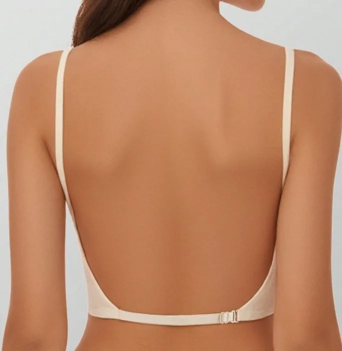 Seamless Large Backless Bra U-Shaped Beautiful Back Bestseller Outerwear Bra Young Women Comfortable Breathable Nylon Fabric
