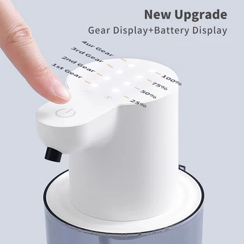 ใหม่ติดผนังเครื่องจ่ายสบู่อัตโนมัติโฟมสมาร์ทเครื่องซักผ้า 400ml Liquid ชาร์จห้องน้ํา Induction Sensor 2