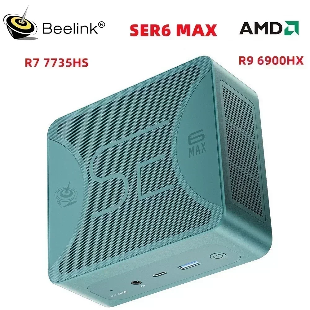 Beelink SER6 MAX Mini PC Windows 11 Pro AMD R7 7735HS R9 6900HX DDR5 M 2