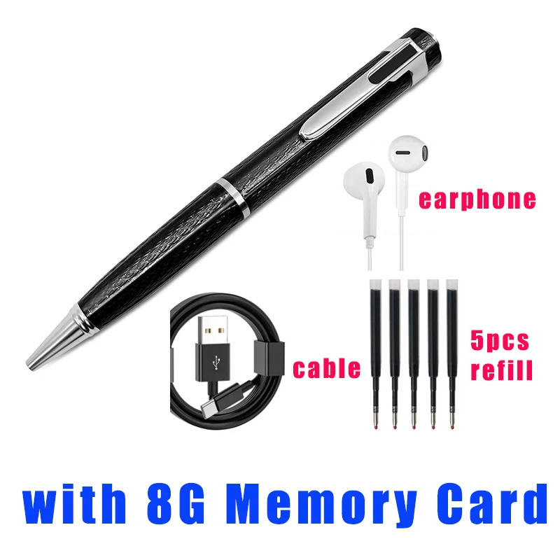Professional Digital Voice Recorder Pen with Long-Distance Audio Recording and Expandable Storage