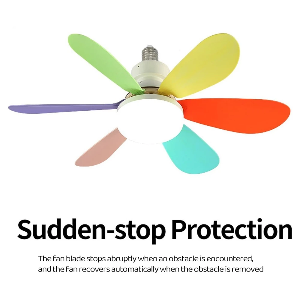 LED Fan Lamp Remote Control Ceiling Fan for Home Office