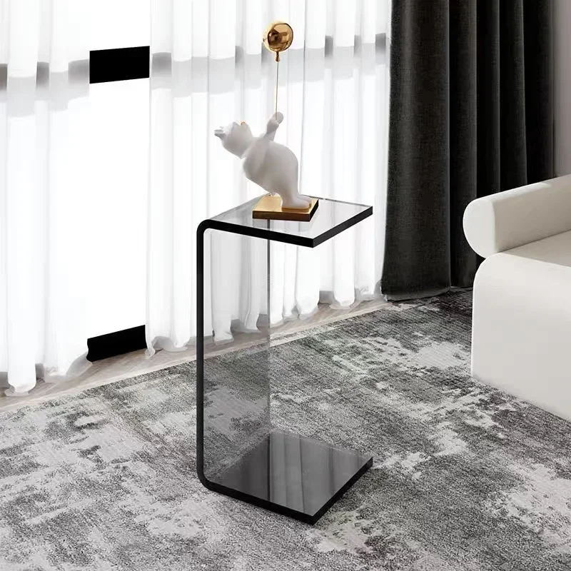Light Luxury Acrylic Side Table Sofa Side Table Simple Living Room Bay Window Coffee Bedroom Transparent Corner Tabless