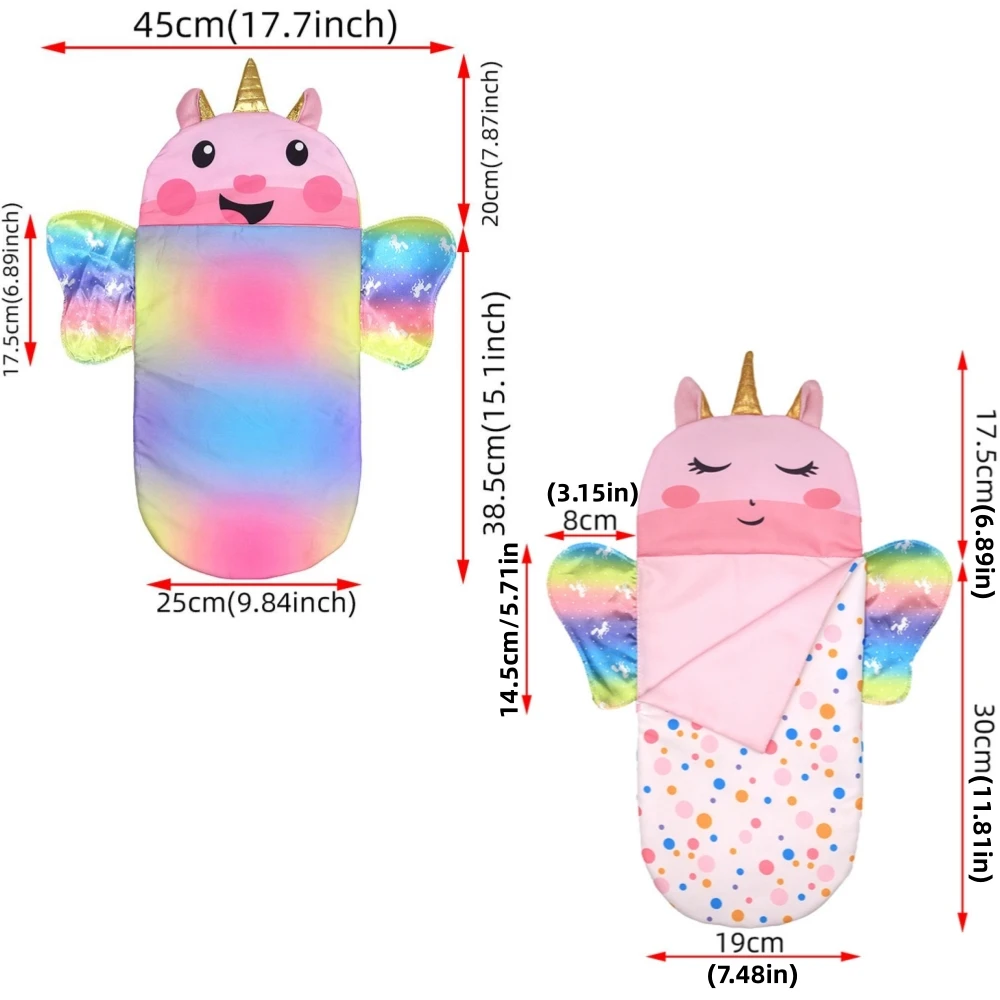 Sacco A Pelo Per Bambole Con Maschera Per Dormire - Morbido Accessorio Per Bambole 25-38 Cm