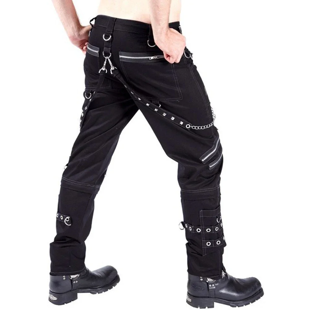 Fashion Pants Men Gothic Pants Punk Rock Bondage Pants Foreign Trade Personality Casual Trousers