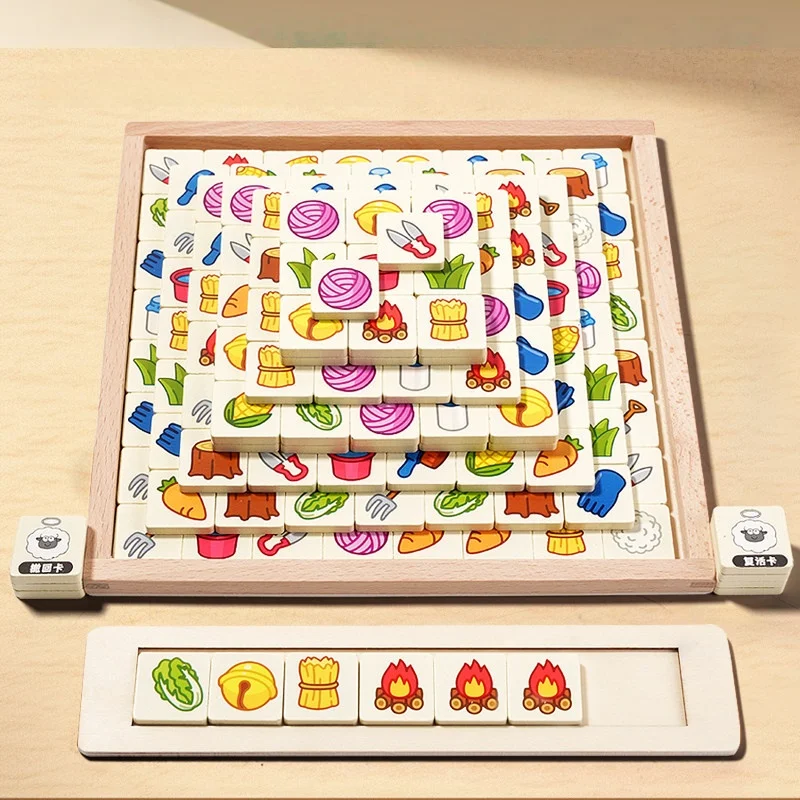 Giochi da tavolo, giochi di carte casuali, puzzle in legno, giochi di abilità con le pecore, giochi multigiocatore, interattivi genitore-figlio, per l'allenamento del pensiero, giocattoli di intrattenimento - immagine 2