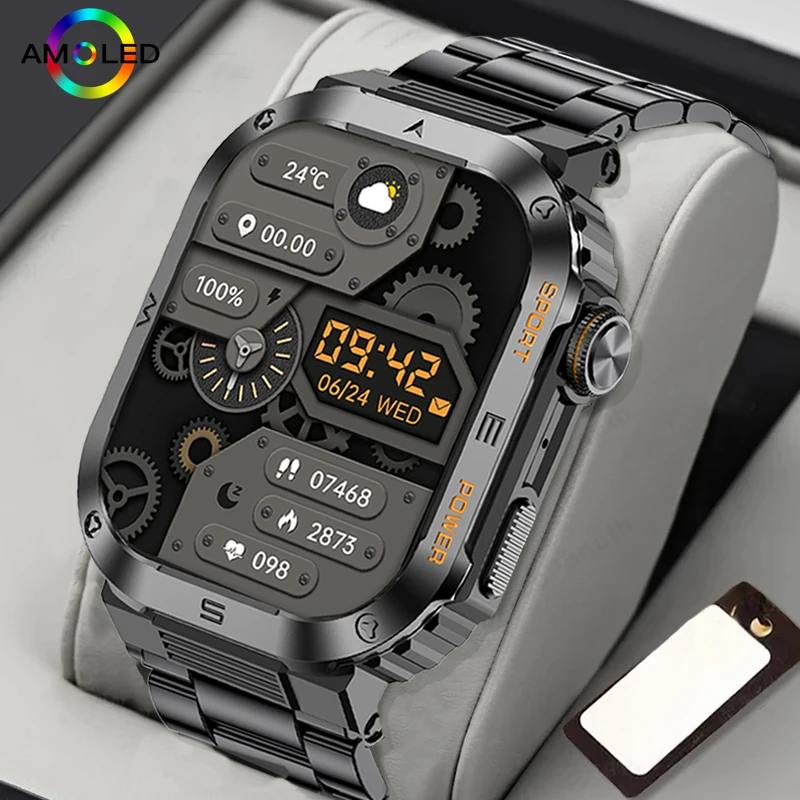 

2024 New smart watch Bluetooth call outdoor three anti-heart rate blood oxygen monitoring multi-functional sports watch