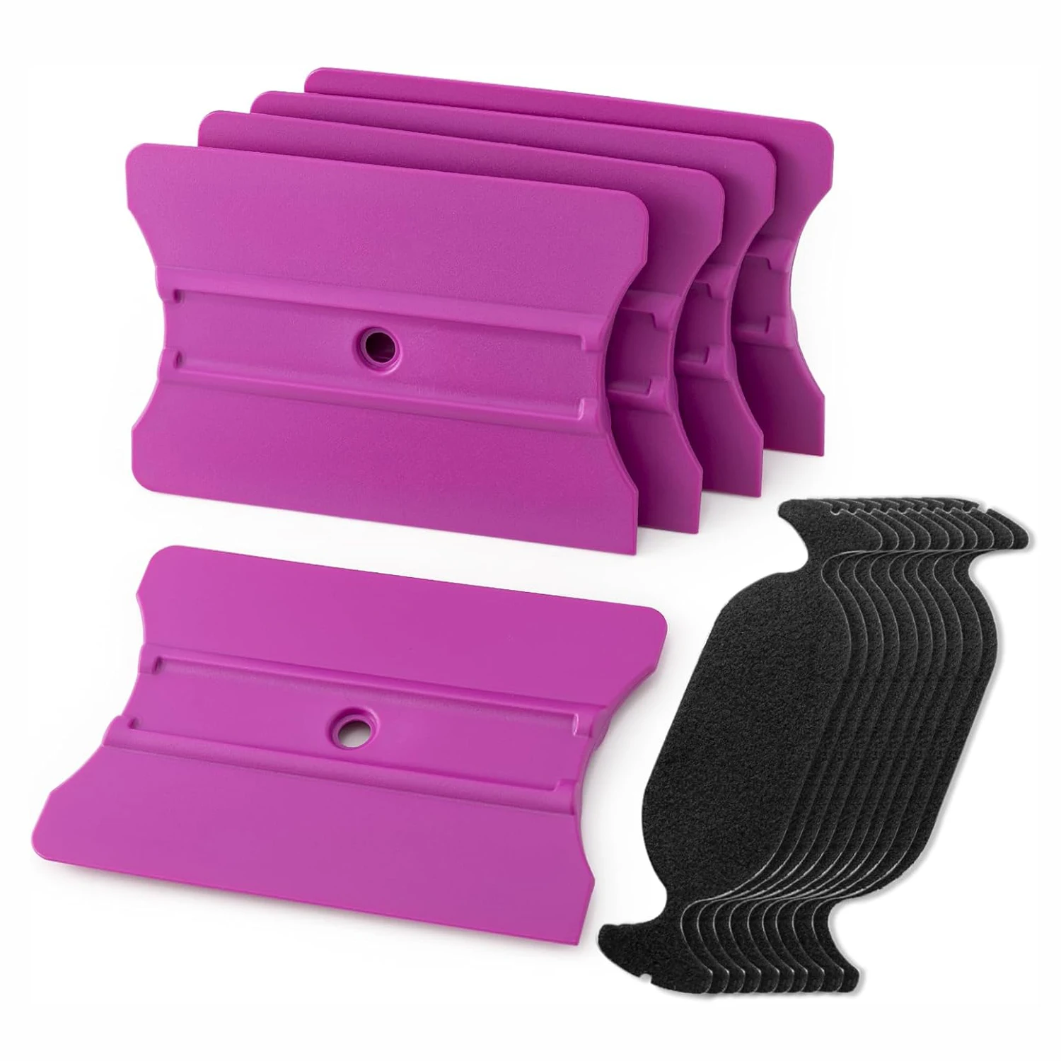 Car Wrapping Tools Vinyl Squeegee Window Tinting Squeegee Automotive Film Tools Window Tint Squeegee EHDIS 5pcs Wrap Squeegee With 10pcs Fabric Cloth Soft Felt Edge Vinyl Scraper Window Tinting Sign Making Car Film Sticking Tools