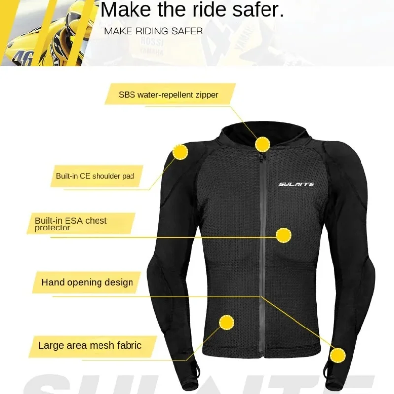 Men Motorcycle Jacket Body Armor CE Certified Summer Downhill Motocross Riding Clothing Protection Racing Jacket