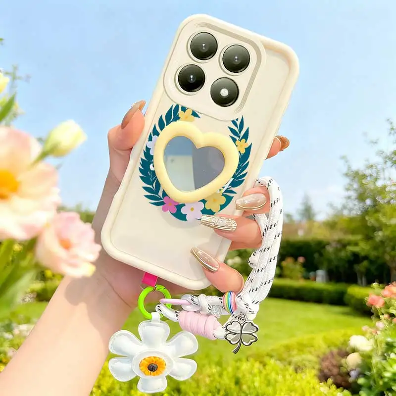 Colorful Garland Phone Case Set with Lanyard and Craft Embellishments - 3 Pieces