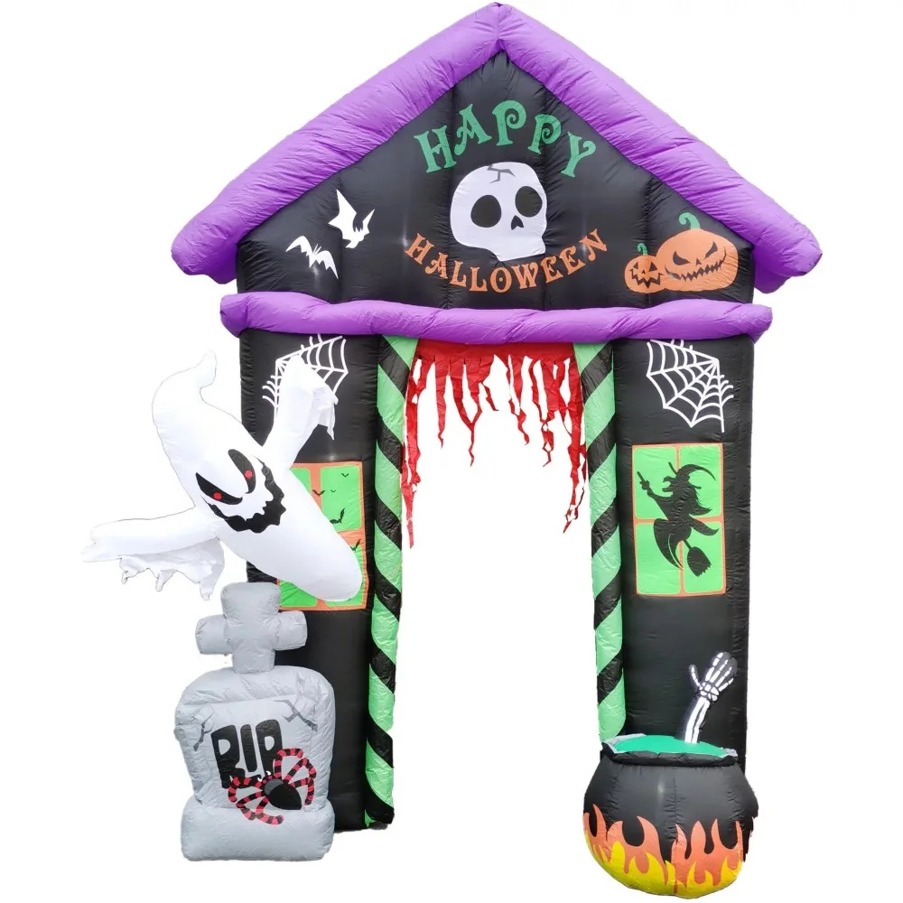 

Outdoor Inflatable Haunted House Arch Halloween Decoration, 9-ft.,halloween decorations for home