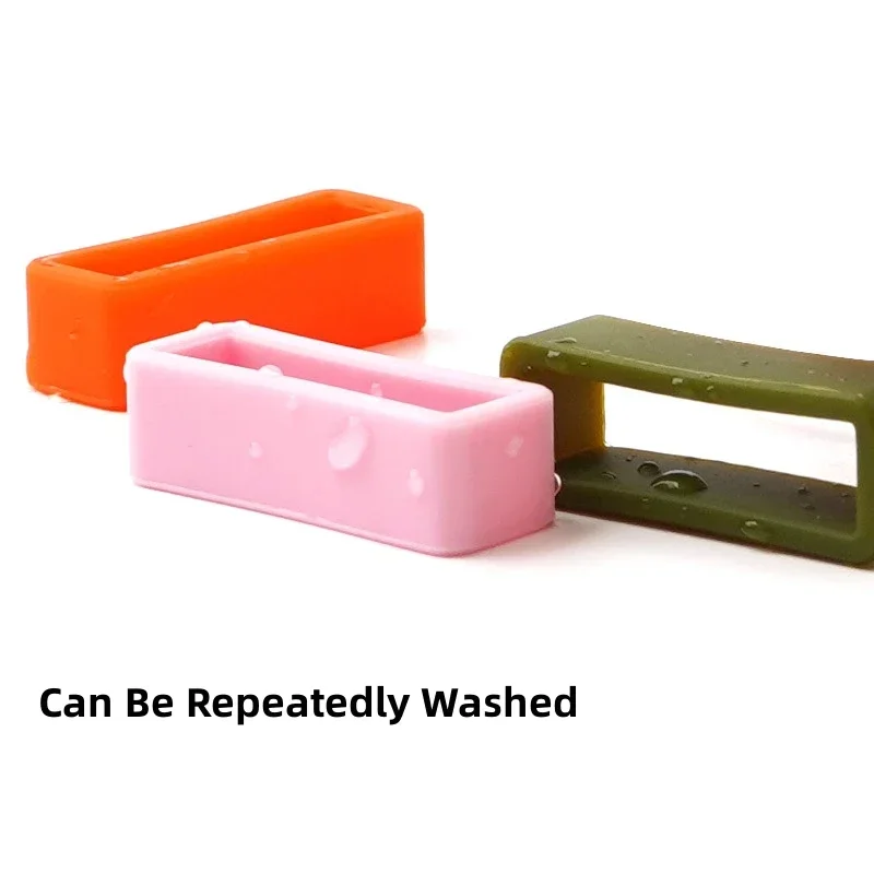 4pcs Rubber Silicone Watch Band Keeper Holder Loop 16mm 18mm 20mm