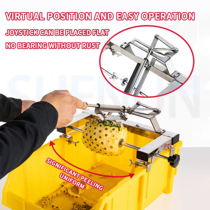 Commercial Pineapple Peeling Machine Stainless Steel Manual-automatic Pineapple Knife Fruit Peeler Pineapple Eye Remove Tool 6