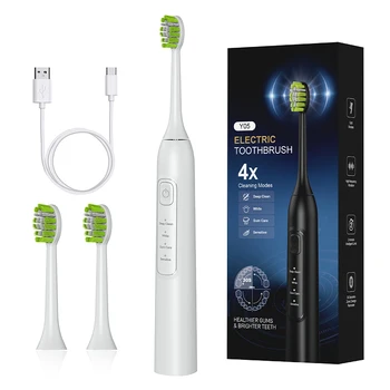 Sonic Electric Toothbrush Adult Smart Timing Tooth Brush Teeth Whitening Fast USB Rechargeable Toothbrush with Replacement Head 1