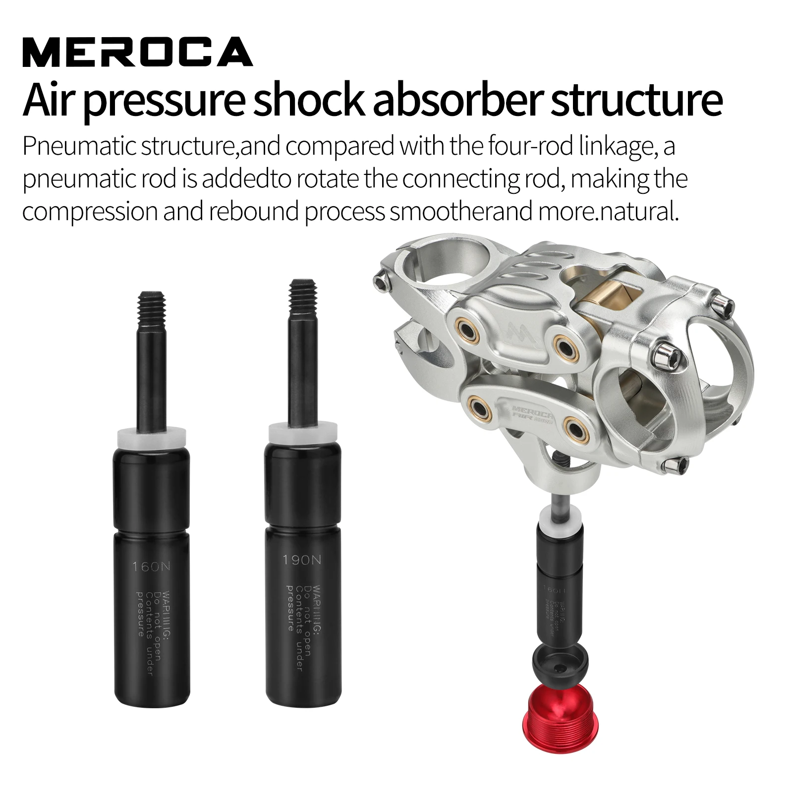 MEROCA SS02 Five-Link Air Suspension Stem - 31.8mm Alloy MTB