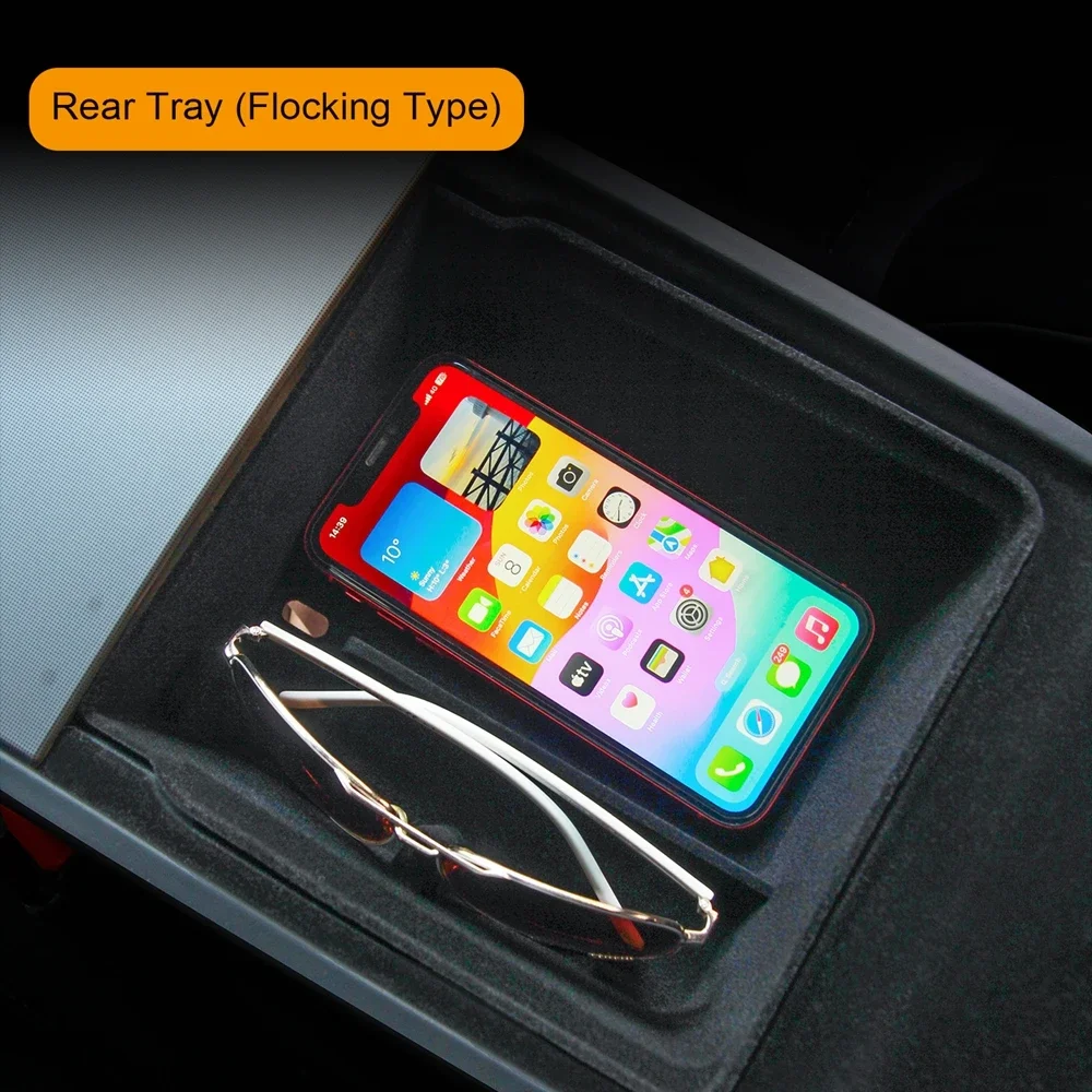 Storage Box for Tesla Model Y Juniper Launch 2025 Model 3 Highland Organizer Accessories Center Console Trays Hidden Cup Holder