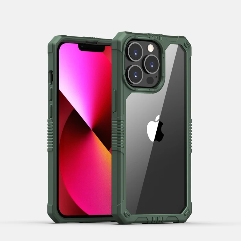 Per Apple Iphone 13 Pro Max Mini Custodia Per Telefono Trasparente Trasparente Cover Posteriore Rigida In Silicone Airbag Antiscivolo Laterale Morbido