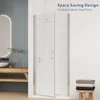 34 in.W X 72 in.H Shower Doors, SGCC Tempered Clear Glass, Reversible Installation, Chrome Finish, Hinged Pivot Shower Doors 2
