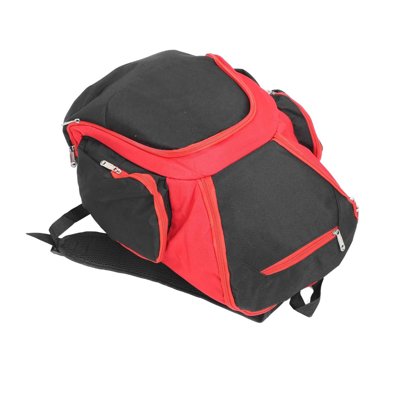 Basketball Backpack Black Red Multifunctional Large Capacity with Multiple Storage Pockets Compartments Basketball Sports Bag