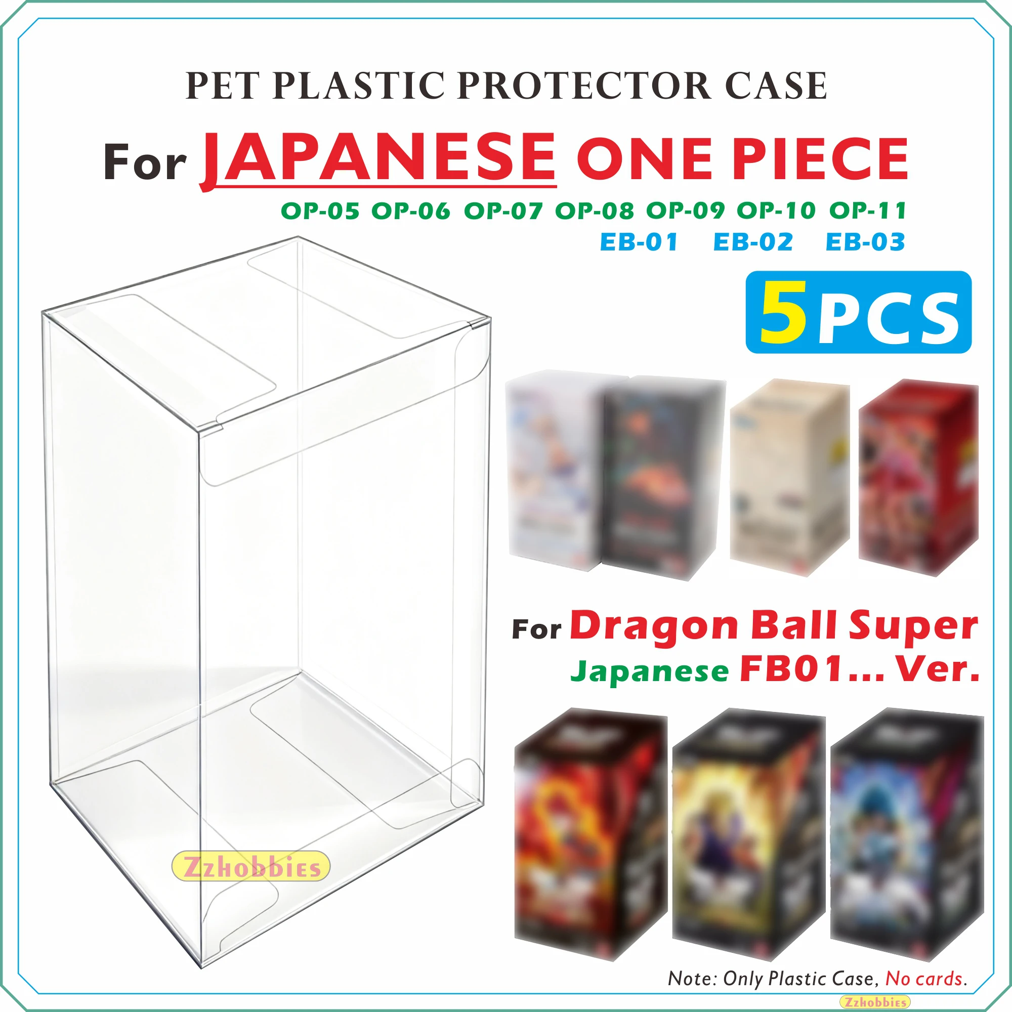 5-Pack Clear Plastic Protector Cases