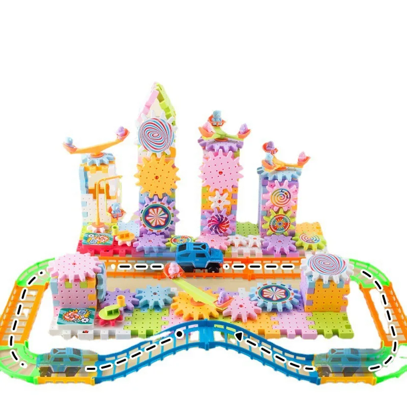 3D Electric Gears Model Building Blocks Plastic Bricks Educational Construction Toys for Children Gifts puzzle building block toy technical bricks