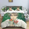 Korean Fashion Singer Group Kpop Jung Kook SUGA Jimin Bedding Set,Duvet Cover Bed Set Quilt Cover Pillowcase,King Queen Size 6