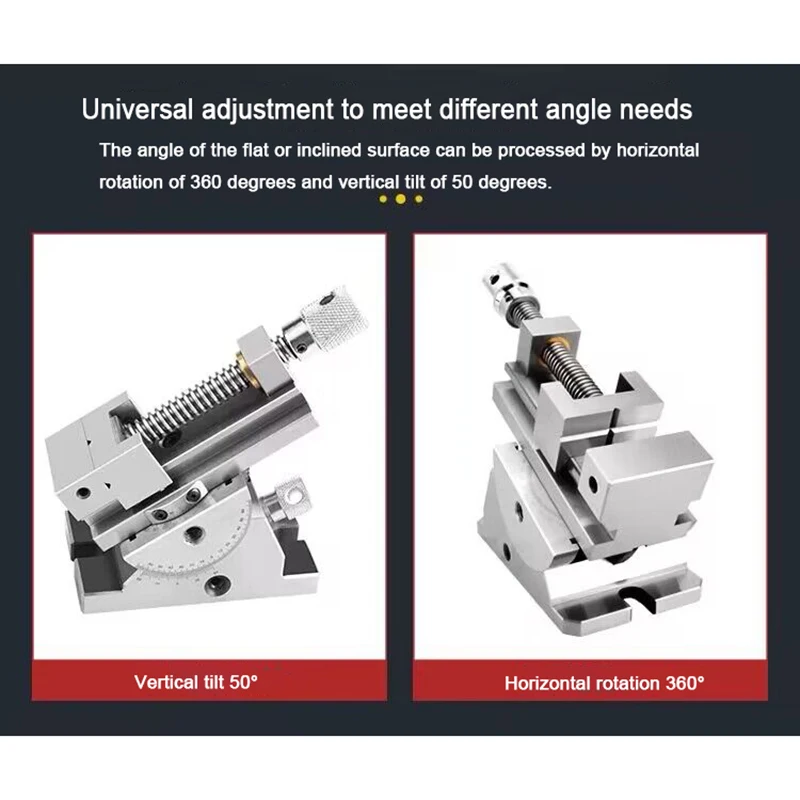 Screw Tool High Precision 2 Inch Universal Grinder Precision Vise Screw Sine Slope Adjustable Angle 6