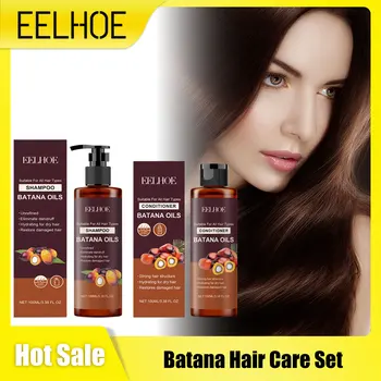 Batana Oil Shampoo Conditioner Set Oil Control Anti Dandruff Scalp Hair Treatment Split Ends Anti Frizz Hair Loss Hair Care Set 1