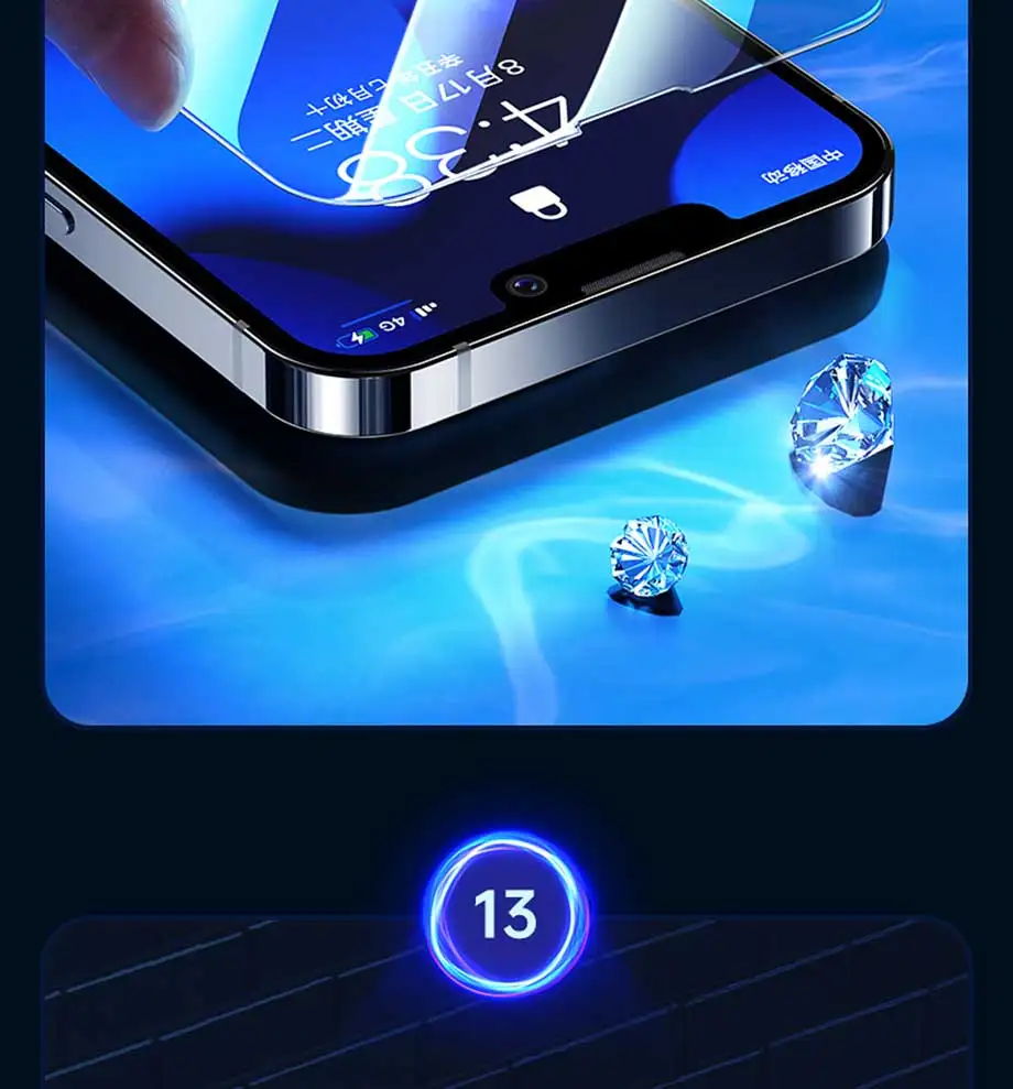 S2487506818274c19babe77f9ff20b5f5D 4PCS Tempered Glass for iPhone 11, 12, 13, 14, 15 Pro, XR, X, XS Max Screen Protector on for iPhone 12, 13 Mini, 7, 8, 6 Plus SE Glass Mallzona