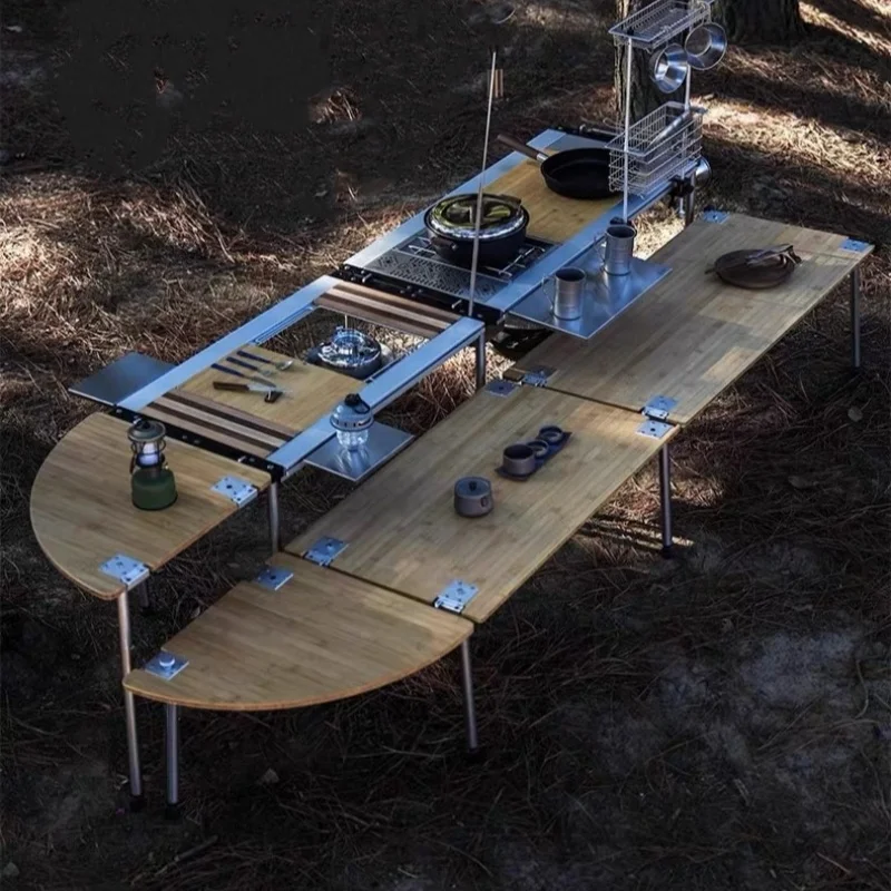 折りたたみ式IGTキャンプテーブル 短い脚 折りたたみ式IGTユニット アルミニウムフレーム ポータブル 軽量 屋外 キャンプ用品 折りたたみ式IGTキャンプテーブル,短い脚,折りたたみ式IGTユニット
