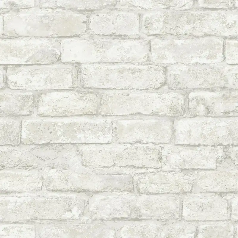 

Brick White Vinyl Peel and Stick Wallpaper, 20.8 inches by 216 inches, 31.2 sq. ft. Waterproof d wallpaper Victorian wallpaper V