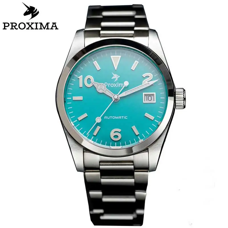 

Proxima 37MM Vintage Men Automatic Mechanical Watches PT5000 SW200 Sapphire Stainless Steel 20Bar BGW-9 Lume Diver Luxury