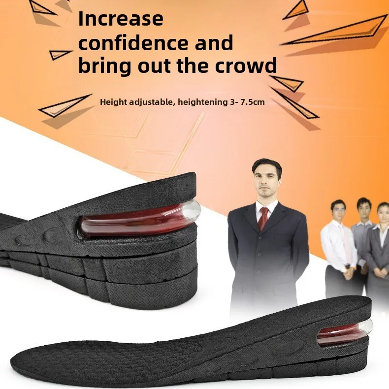 Height Increase Insole Sports Shock Absorption Invisible Air Cushion Height Increasing Pad Full Pad A-Half Layer Men Women