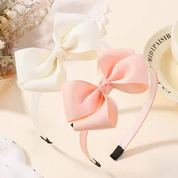 Charming Grosgrain Ribbon Hair Bow Headbands - Set of 2, Adorable Hair Accessories (FG4862 - 2D)