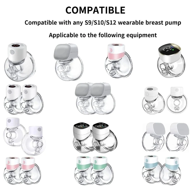 Silicone Breast Milk Collector Wearable Milker Accessories For S12 Breast Pump Cup Breastfeeding Milk Collection Cover Flanges 3