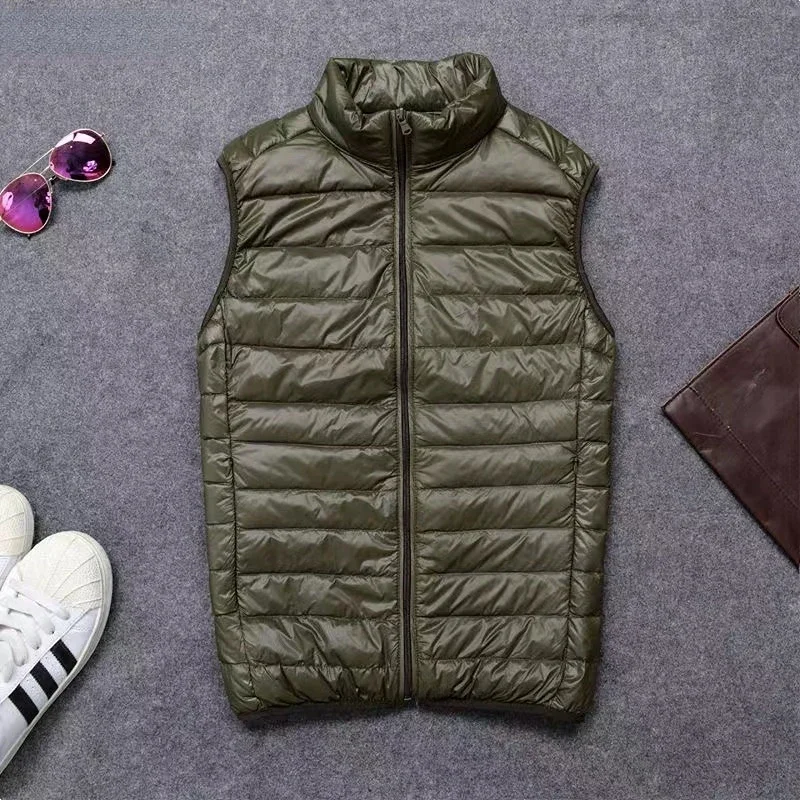 Men's Down Vest Winter Loose Duck Down Light Feather Fashion Coat Warm Loose Plus Simple Solid Color Jacket down jacket mens jacket men down vests