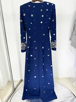 HIGH STREET Newest Fashion 2026 Designer Party Vestido Women's Formal Long Sleeve Luxurious Beaded Long Maxi Dress - Image 5