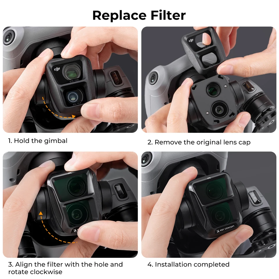 Drone Attachments Buy K&F Concept CPL ND&PL Filters Set Compatible