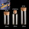 30X 20/30ml Test Tubes Glass bottle With Cork Lids Potion Bottles Glass Jars Glass Spice Jars Glass Wedding Wishing Bottles Jars 4