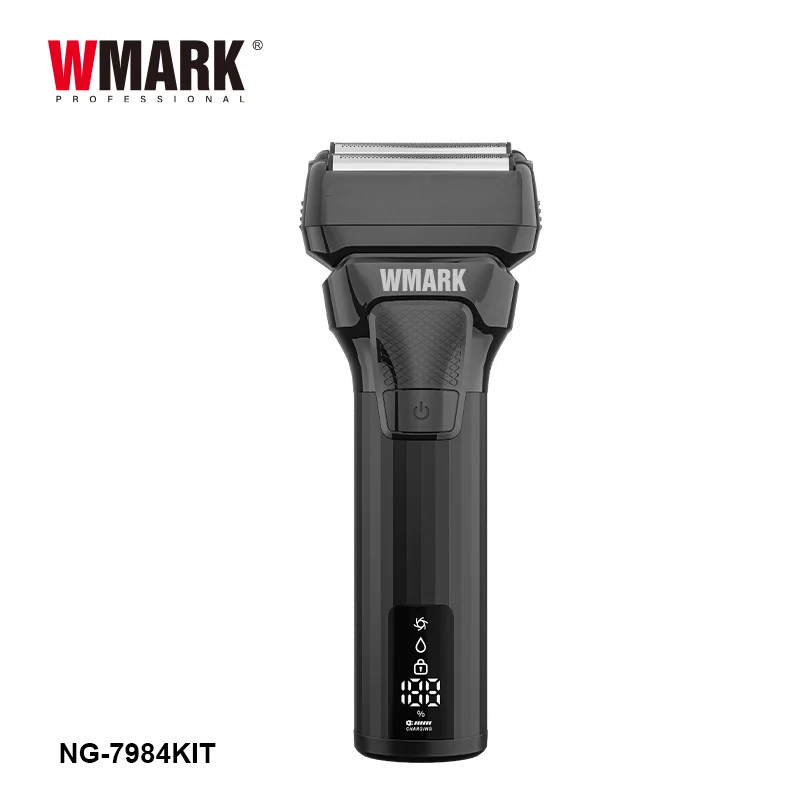 WMARK 면도기 전기면도기 면도기 남성 전동면도기 바디트리머 전기 면도기 면도기 전문가용 이중날 휴대용 수염 트리머 전기식 코털 트리머 방수 남성용 면도기 NG-7984 키트