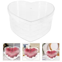 Heart Shaped Clear Flower Box Acrylic Decorative Box Transparent Vase For Romantic Gift Idea Valentine Day Present Teacher Day 2
