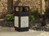 Canmeleon Garbage Can for Indoor and Outdoor Use, Durable & Weather-Resistant Trash Receptacle with Stone Panels, 38 Gallons 4