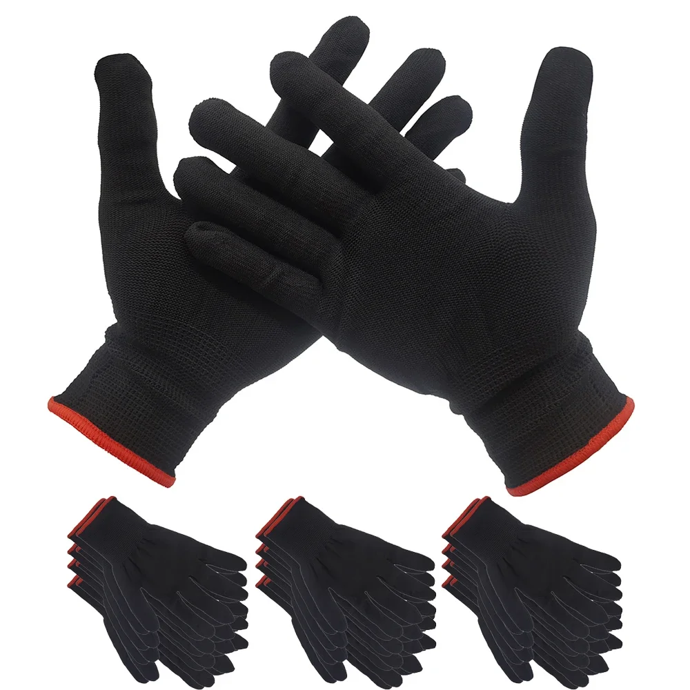 3/5/20 Pairs Anti-Static Window Tint Carbon Fiber Vinyl Car Wrap Sticker Film Install Gloves Auto Nylon Tinting Work Gloves D08B car wash glove