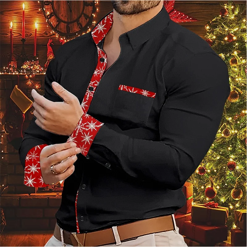 2024 Men's Shirts Business Solid Color Splicing Casual Street Lace Men's Tops Lightweight Sports Comfortable Soft Button Shirt