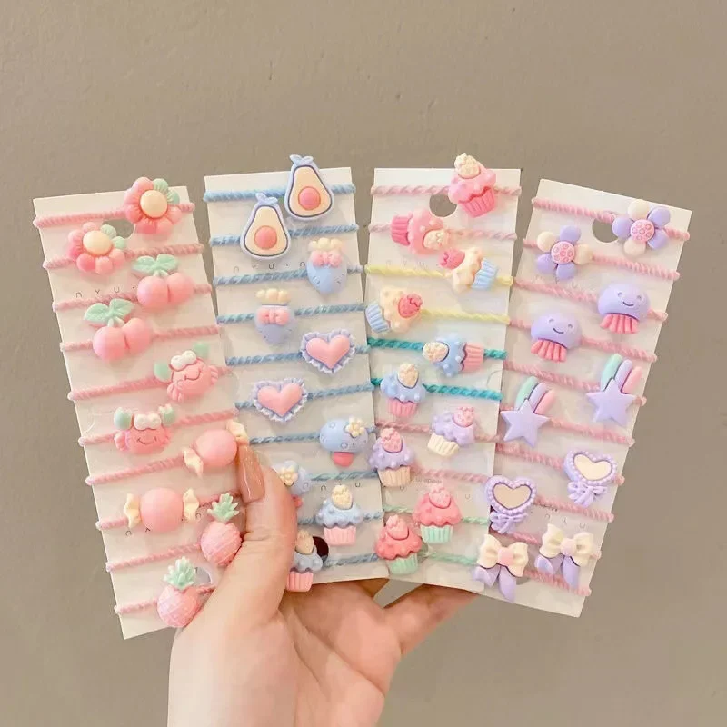 Children's Rubber Band Elastic Hair Tie Scrunchies Headdress 30/50pcs