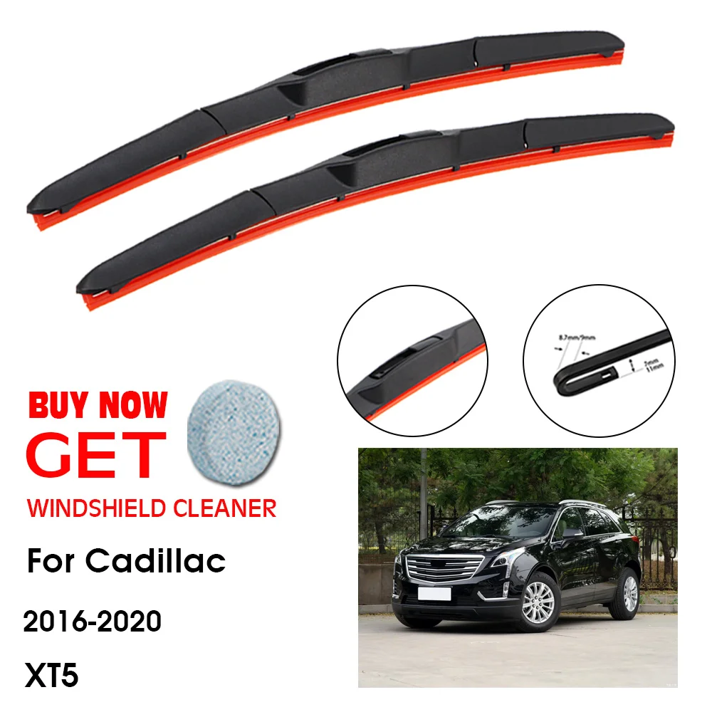 Car Wiper For Cadillac Xt5 24"+20" 2016-2020 Front Window Washer Windscreen Windshield Silica Gel Wipers Blades Accessorie