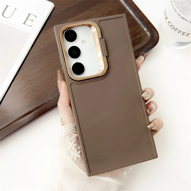 Coque de téléphone en silicone invisible avec support samsung_voghion.com