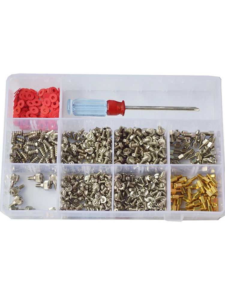 500개 18 종 미니 나사 너트 DIY 키트 노트북 컴퓨터 조립 수리 나사 잠금장치 세트 선글라스 전화 수리용 11 컴퓨터 PC 케이스 하드 디스크 드라이브 선풍기 마더보드 전원 공급 장치 서버 HDD PSU PCI 마운트 수리 DIY 나사 볼트 키트, 202, 215, 660 개