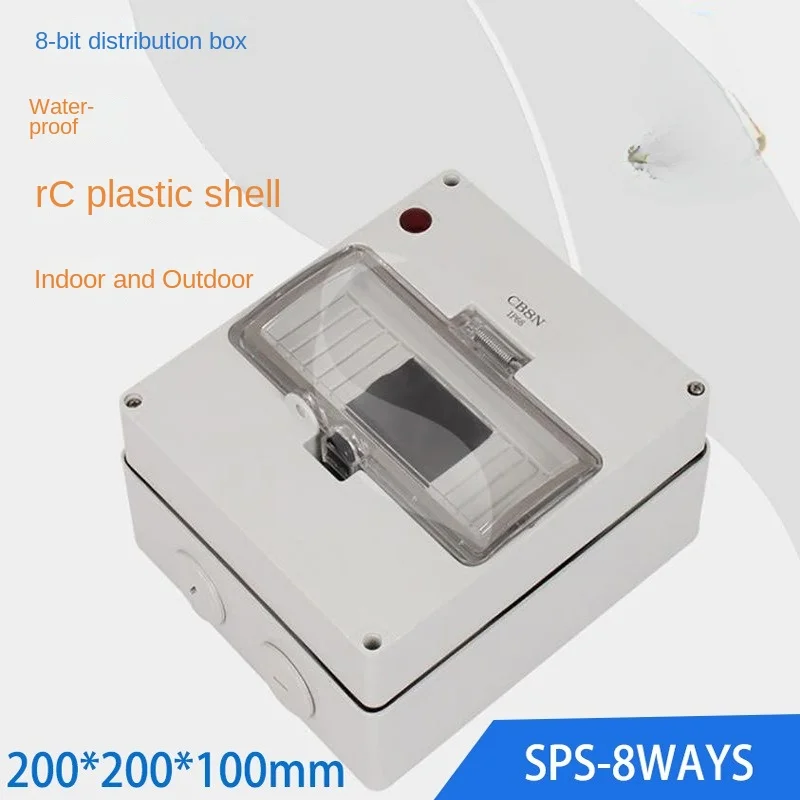 

Outdoor and indoor polycarbonate shell waterproof 8-position distribution box IP66 plastic PC transparent cover empty switch box