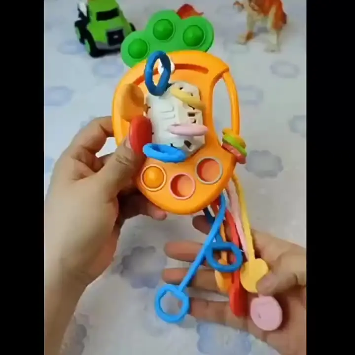 Juguete Montessori De Cuerda De Tracción Para Bebés – 6 Cuerdas De Diferentes Texturas, Estimulación Sensorial Y Motricidad Fina, Regalo Para 6-12 Meses